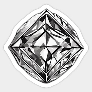 Shimmering Diamond Brilliance Graphic Tee Design No. 635 Sticker